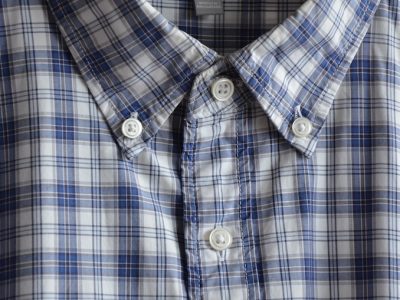 Kariertes Hemd Uniqlo, blau weiß, 43