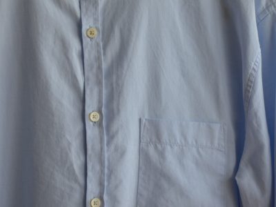 Drykorn Babyblaues Hemd mit weißem Kragen 42