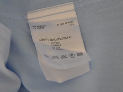 Drykorn Babyblaues Hemd mit weißem Kragen 42