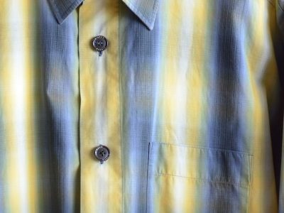 Signum Gelb/Blau/Grün gestreift Herrenhemd 46