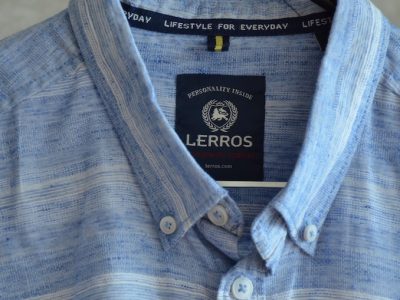 Blaues Herren Kurzarm - Hemd Größe 44