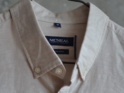 MCNEAL Beiges Leinenhemd, Größe 42