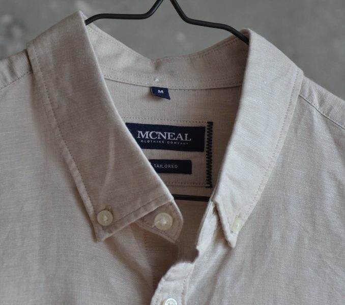 MCNEAL Beiges Leinenhemd, Größe 42