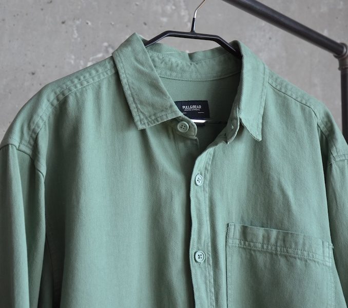 Baumwoll Hemd Olive Größe 44