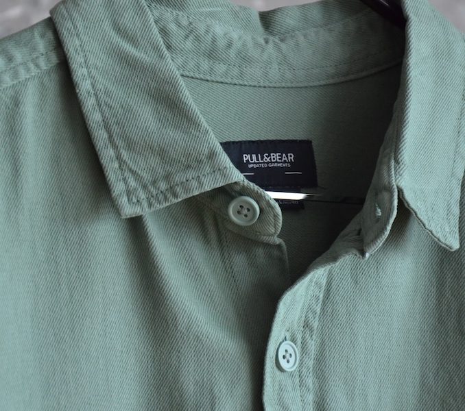 Baumwoll Hemd Olive Größe 44