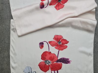 Schal mit Blumen, 172 x 52
