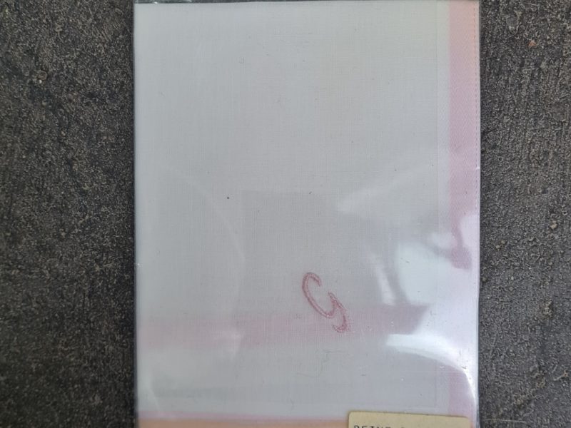 Stofftaschentuch weiß rosa